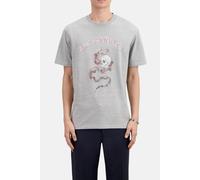 The Kooples Short-sleeved T-shirt With Snake Print Light Grey Chine Talla: L | Camisetas con Decoración Impresa Outlet | Hombre | Gris