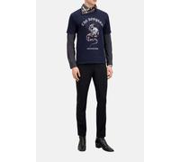 The Kooples Short-sleeved T-shirt With Snake Print Washed Navy Talla: M | Camisetas con Decoración Impresa Outlet | Hombre | Azul