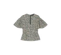 The Kooples Short Sleeved Top With Field Flowers Cutouts Green Talla: 36 | Blusas Outlet | Mujer | Verde