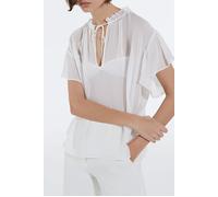 The Kooples Short Sleeved Vaporous Crop Top Off White Talla: 38 | Outlet | Mujer | Blanco