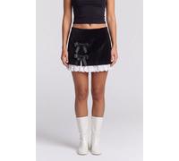 The Kooples Short Velvet Skirt With Bows Black Talla: 34 | Mini Faldas Outlet | Mujer | Negro