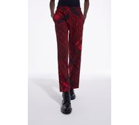 The Kooples Straight Flowing Pants Red/black Talla: 36 | Pantalones Rectos Outlet | Mujer | Rojo