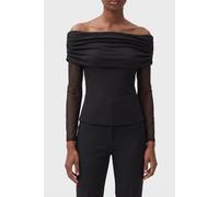 The Kooples Stretch Boat Neck Long Sleeve Mesh Top Black Talla: 36 | Manga Larga Outlet | Mujer | Negro