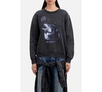 The Kooples Sweat Wash With Wolf Print Black Washed Talla: 34 | Sudaderas con Capucha Outlet | Mujer | Negro