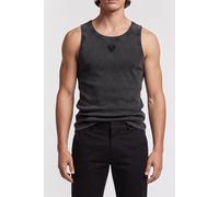 The Kooples Tank Top With Embroidery On The Front Black Washed Talla: L | Camisetas sin Mangas Outlet | Hombre | Negro