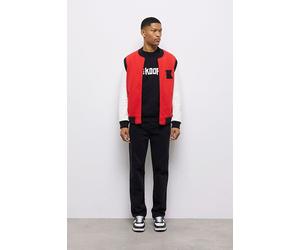The Kooples Teddy Avec Manche En Cuir Et Broderie En K Red / White Talla: XS | Chalecos sin Mangas Outlet | Hombre | Rojo