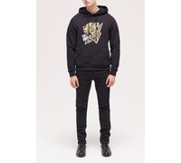The Kooples Tiger Embroidered Hoodie Black-antic Gold Talla: M | Sudaderas con capucha Outlet | Hombre | Amarillo