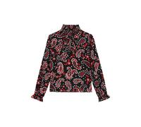 The Kooples Top Evase A Col Smocke Black - Red Talla: 36 | Blusas Outlet | Mujer | Negro
