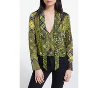 The Kooples Top Foulard Fite Black/yellow Talla: 36 | Blusas Outlet | Mujer | Negro