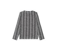 The Kooples Top Manches Longues Print Zig Zag Black White Talla: 40 | Outlet | Mujer | Negro