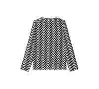 The Kooples Top Sleeves Longues Print Zig Zag Black White Talla: 34 | Blusas Outlet | Mujer | Negro
