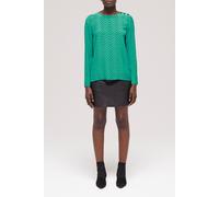 The Kooples Top Sleeves Longues Print Zig Zag Green Talla: 36 | Blusas Outlet | Mujer | Verde