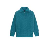The Kooples Turtleneck Sweater In Pearl And Pointelle Rib Blue Petrol Talla: 36 | Jerséis de punto Outlet | Mujer | Blanco