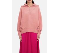 The Kooples Turtleneck Sweater In Pearl And Pointelle Rib Old Pink Talla: 40 | Jerséis de Punto Outlet | Mujer | Blanco