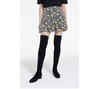 The Kooples Wild Blossom White Short Ruffle Skirt Ecru / Yellow Talla: 38 | Mini Faldas Outlet | Mujer | Blanco