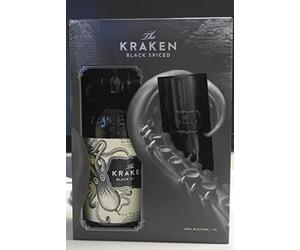 The Kraken Black Spiced 40% Vol. 1l in Giftbox with glass
