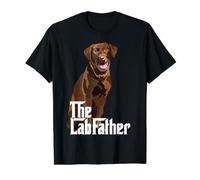 The Lab Father Brown Labrador Chocolate Retriever Dad Dog Camiseta gráfica económica, Hombre, Negro, L