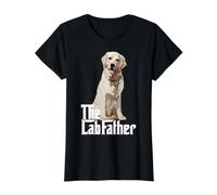 The Lab Father Golden Labrador Yellow Retriever Dad Dog Camiseta gráfica económica, Mujer, Negro, XL