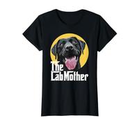 The Lab Mom Black Labrador Retriever Madre Perro Mamá Camiseta gráfica económica, Mujer, Negro, M