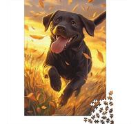 The Labrador Retriever Jigsaw Puzzles Puzzle for Adults Kids. 1000 Pieces Great Gifts Challenge Toy Educational Games Home Decoration for Educational Games Gifts 1000pcs (75x50cm)