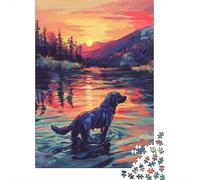 The Labrador Retriever Jigsaw Puzzles Puzzles for Adults Kids. 1000 Piece Great Gifts Challenge Toy Educational Games Home Decoration for Educational Games Gifts 1000pcs (75x50cm)