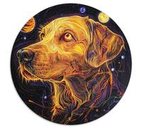 The Labrador Rompecabezas Redondo 1000p Adultos-Niños Los animaless Haustiers Cute Circular Puzzle Niños: TaHaustiere Portátil Juguete Edugatoivo Decoración Hogar 1000pcs (67.5x67.5cm)