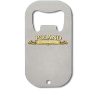 The Land of Heroes Polonia - Abrebotellas de acero inoxidable, color plateado