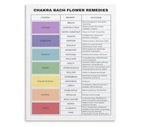 The Language of Flowers Poster Emotional Remedy Chart Canvas Print for Therapist Office and Calm Home Decor(Framed,12x18inch(30x45cm))