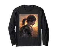 The Last of Us Ellie and Joel Water Color Painting Portraits Manga Larga