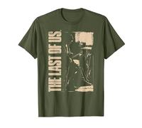 The Last of Us Ellie with Guitar Edgy Video Game Camiseta, Hombre, Verde Oliva, XXL