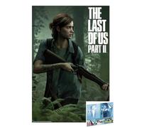 The Last of Us Part 2 - Póster de juegos (cubierta - Ellie) (tamaño: 61 cm x 91,5 cm) (póster y póster a rayas)