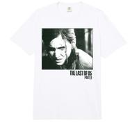The Last of Us Part II Ellie Black & White Scowling Panel Comfort Colors Adult Heavyweight T-Shirt