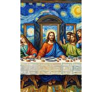 The Last Supper Starry Night Journal: Blank Lined Notebook for Christians and Art Lovers | Van Gogh Inspired Religious Masterpiece Cover | 6 x 9 inches, 100 Pages