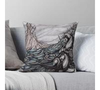 The Last Unicorn In Sea - Funda de almohada cuadrada de poliéster y lino, terciopelo, con cremallera, decoración de cama