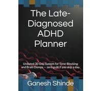 The Late-Diagnosed ADHD Planner: Undated 30-Day System for Time-Blocking and Brain Dumps - zero guilt if you skip a day.
