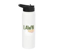 The Lawn Ranger Rides Again - Mower Mowing - Lawn Caretaker Stainless Steel Insulated Water Bottle