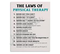 The Laws of Physical Therapy Metal Tin Sign Physical Therapist Quotes Vintage Wall Art for Clinic Office Gym Home Decor 8 X 12 in