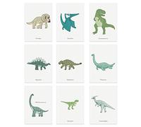 the lazy panda card company Juego de 9 carteles de dinosaurios A4 - Gran juego pequeño para entusiastas de los dinosaurios…
