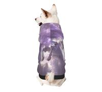 The Leaping White Horse - Sudadera con capucha para perro, poliéster suave y transpirable, ropa para mascotas para perros pequeños, niños y niñas