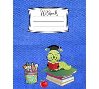 The Learning Worm - Blue Notebook for Kids | Cuaderno Escolar Blue | Fun Writing Journal - 7.5 x 9.25 in - 110 Pages - Cute School Supplies: Inspires ... - Inspira creatividad en casa o en la escuela