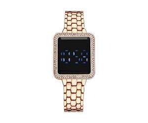 The LED Display Touchs - Reloj electrónico para mujer con pantalla grande, oro rosa, One Size