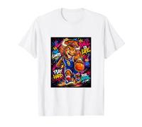 The Legend Basketball Player Graffiti Graphic Art Camiseta gráfica económica, Hombre, Blanco, S
