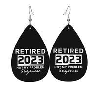 The Legend Has Retired 2023 - Pendientes colgantes de piel sintética con forma de lágrima ligera para mujer