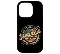 The Legend Has Retired 2026 Not My Problem Anymore Bandera de Estados Unidos Carcasa para iPhone 14 Pro