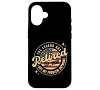 The Legend Has Retired 2026 Not My Problem Anymore Bandera de Estados Unidos Carcasa para iPhone 16