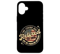 The Legend Has Retired 2026 Not My Problem Anymore Bandera de Estados Unidos Carcasa para iPhone 16 Plus