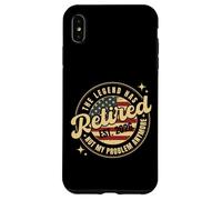 The Legend Has Retired 2026 Not My Problem Anymore Bandera de Estados Unidos Carcasa para iPhone XS Max