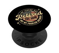 The Legend Has Retired 2026 Not My Problem Anymore Bandera de Estados Unidos PopSockets PopGrip Adhesivo