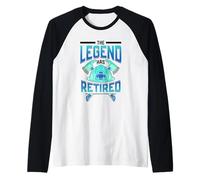The Legend Has Retired Bomberos Jubilación Camiseta Manga Raglan