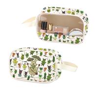 The Legend of Dad - Bolsa de maquillaje transparente de piel sintética Korok para papá, bolsa de cosméticos Korok Dad con cremallera, regalo para jugadores, Korok Pu, No